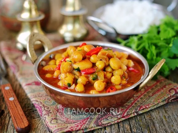 Фото готового блюда: Карри с нутом