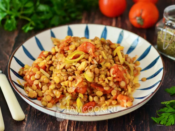 Фото блюда: Чечевица с томатами