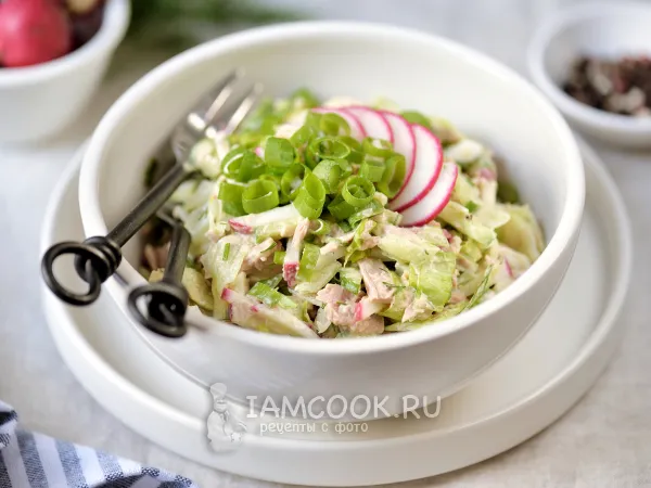 Фото блюда: Салат с тунцом и редисом