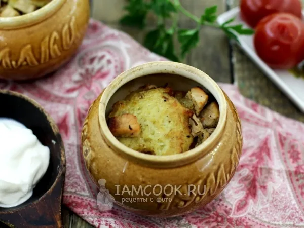 Фото блюда: Драники в горшочке