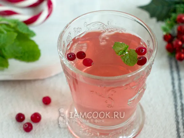 Фото блюда: Клюквенный морс с мятой