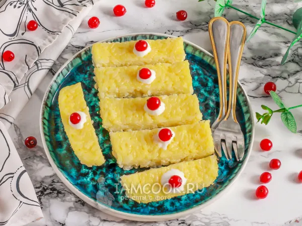 Фото блюда: Рисовая запеканка в микроволновке