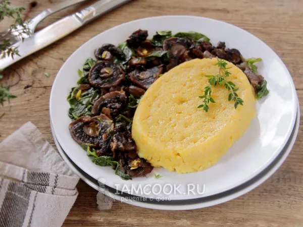 Фото блюда: Полента с грибами