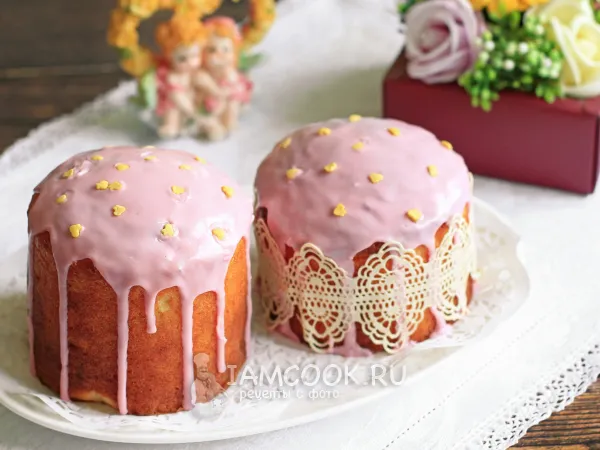 Фото готового блюда: Творожный кулич с изюмом