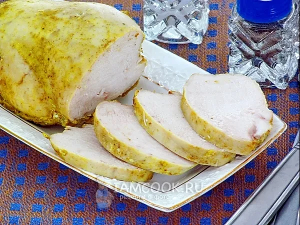 Фото готового блюда: Ветчина куриная в мультиварке