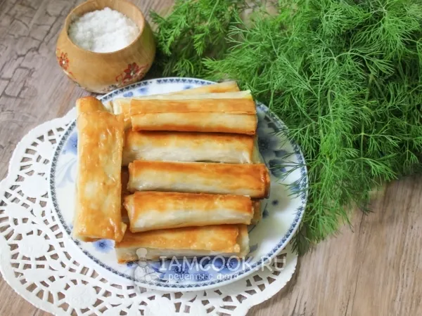Фото готового блюда: Пирожки-сигары с творогом