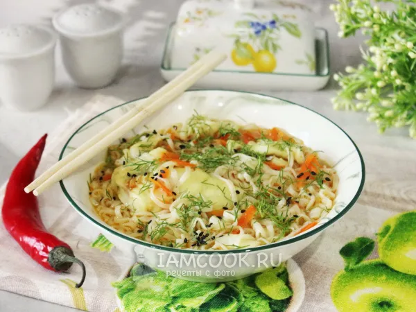 Фото готового блюда: Рамен с рыбой