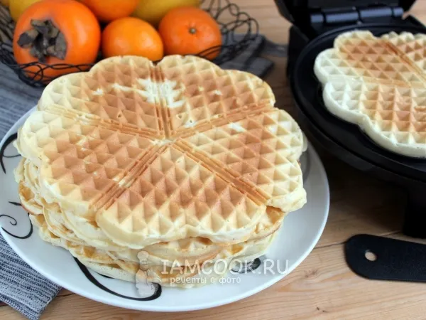 Фото готового блюда: Вафли льежские бездрожжевые