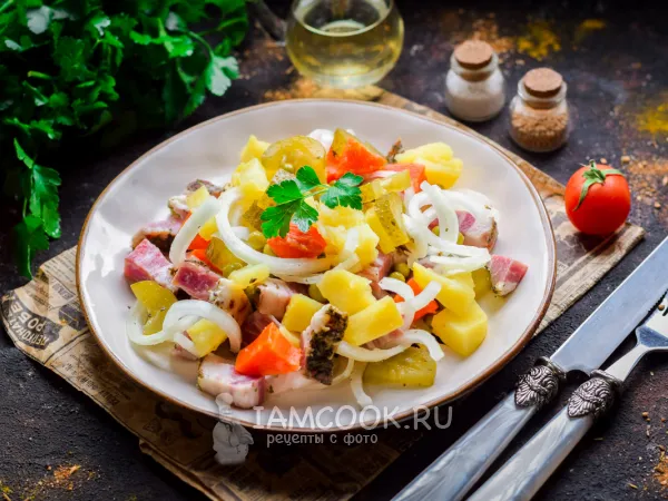 Фото блюда: Салат с бужениной и овощами