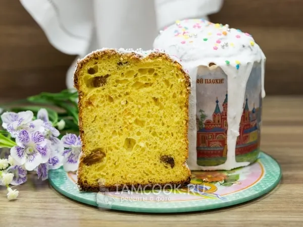 Фото блюда: Творожный кулич на сухих дрожжах