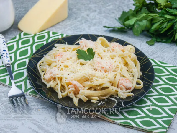 Фото блюда: Лингвини с креветками