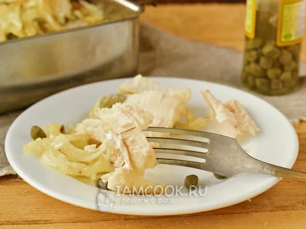 Фото блюда: Хек под шубой с каперсами