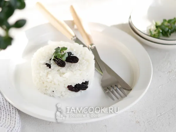 Фото блюда: Рис с изюмом и медом на завтрак
