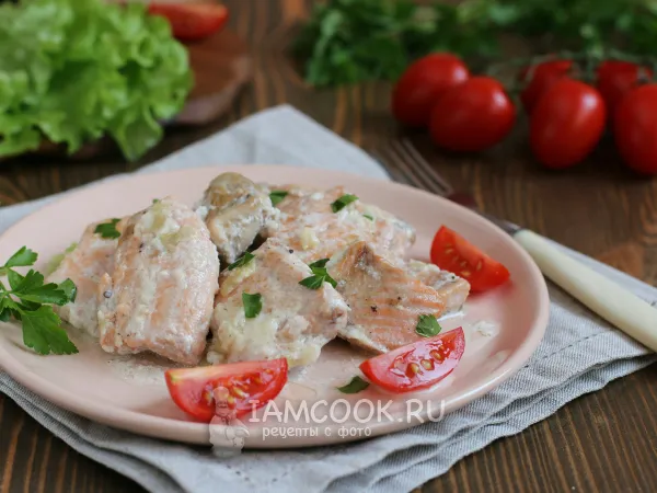 Фото блюда: Горбуша в сливках в мультиварке
