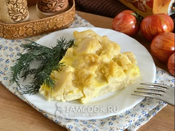 Фото блюда: Цветная капуста, запеченная со сметаной