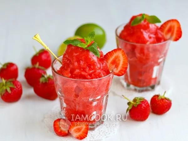 Фото готового блюда: Клубничный слаш