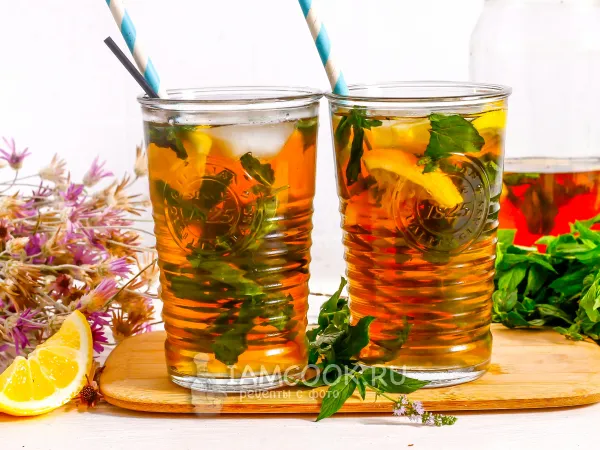 Фото блюда: Холодный чай (с лимоном и мятой)