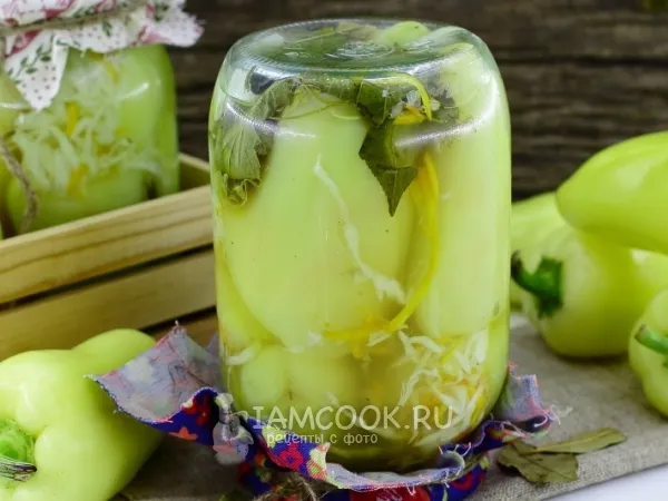 Фото готового блюда: Зелёный перец, фаршированный на зиму
