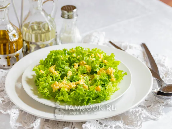 Фото блюда: Зелёный салат с яйцом (из парижского ресторана «Максим»)