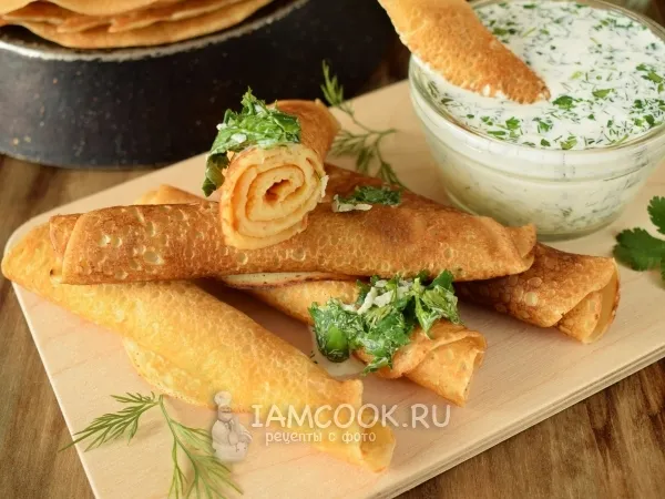 Фото готового блюда: Нутовые блинчики на минералке