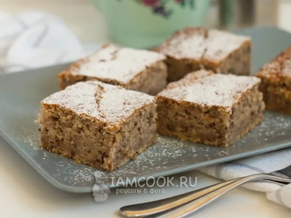 Фото готового блюда: Банановый кекс с грецкими орехами