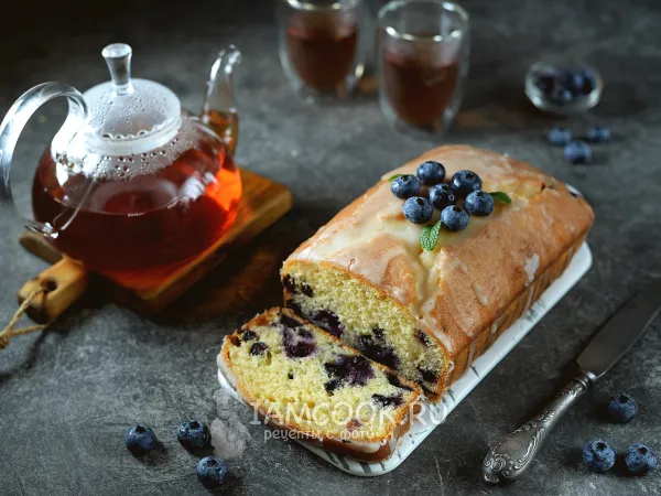 Фото готового блюда: Кекс с голубикой