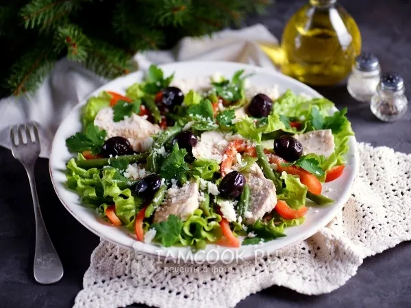 Фото блюда: Салат с курицей, сыром и болгарским перцем