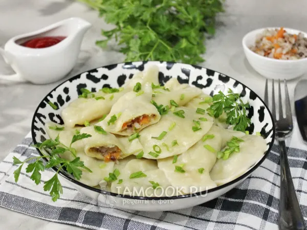 Фото блюда: Вареники с гречкой