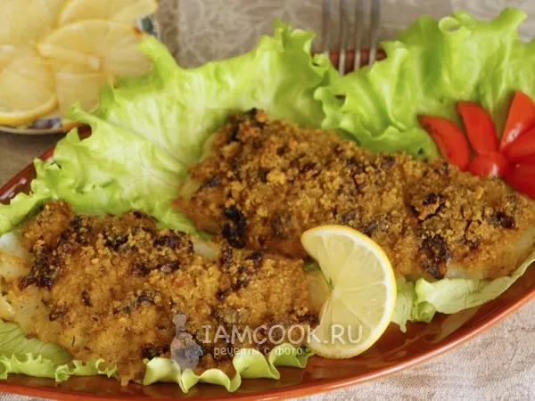 Фото готового блюда: Палтус под хрустящей корочкой
