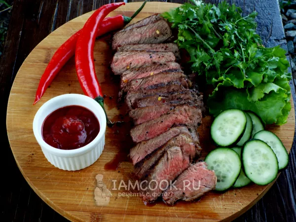 Фото блюда: Стейк из говядины на мангале