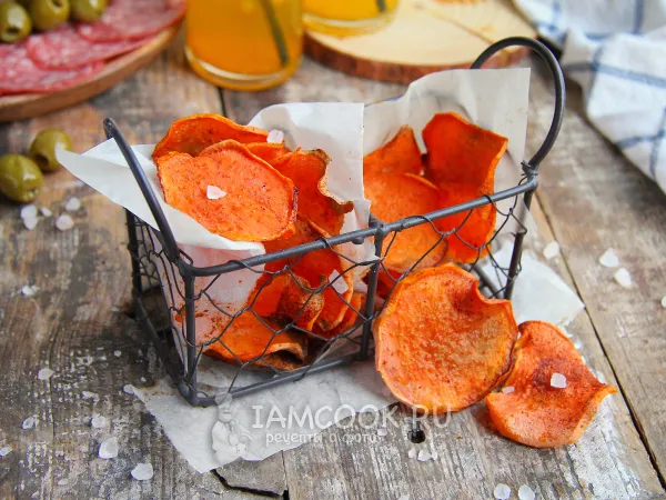 Фото готового блюда: Чипсы из батата (в духовке)