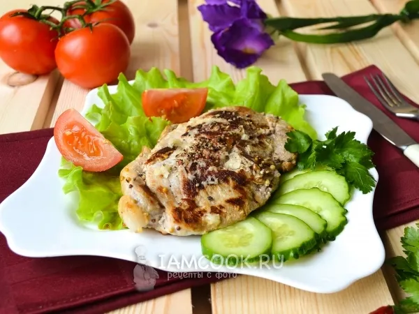 Фото готового блюда: Стейк из свинины в мультиварке