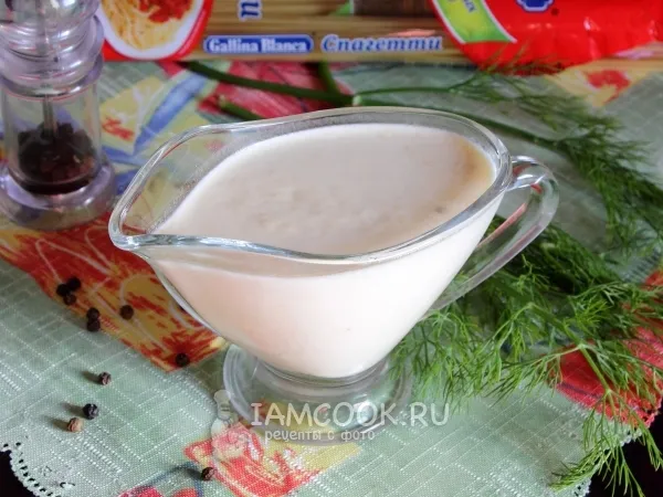 Фото готового блюда: Сливочный соус для спагетти