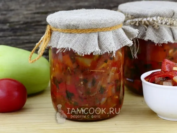 Фото блюда: Лечо из перца, помидоров и лука