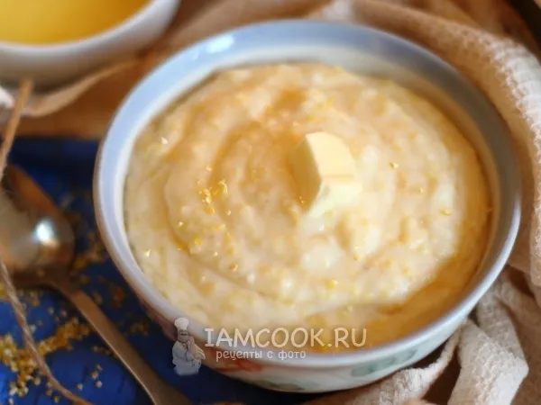 Фото блюда: Кукурузно-манная каша