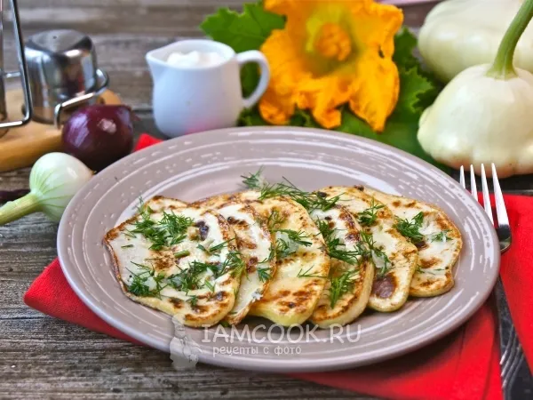 Фото блюда: Жареные патиссоны