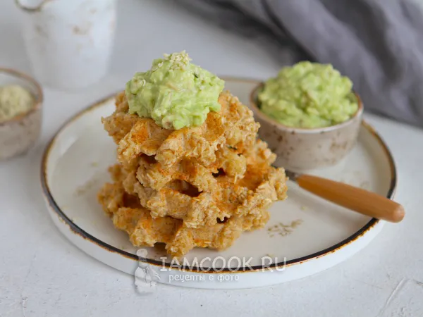 Фото готового блюда: Постные овсяные вафли