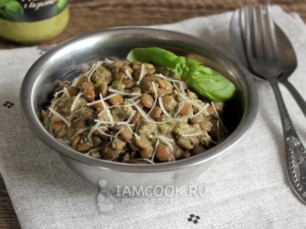 Фото блюда: Чечевица с песто из базилика и сыра