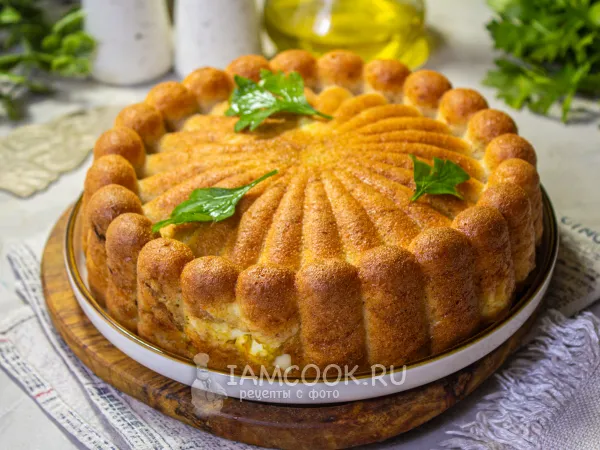 Фото блюда: ПП пирог с капустой и яйцом