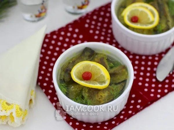 Фото блюда: Печень в лимонном желе