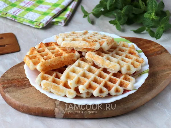 Фото готового блюда: ПП венские вафли с творогом