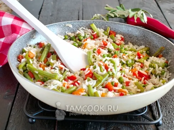 Фото блюда: Постный рис с овощами