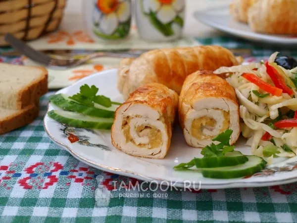 Фото блюда: Рулетики из куриной грудки