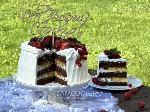 Фото блюда: Шоколадный торт с апельсиновым курдом