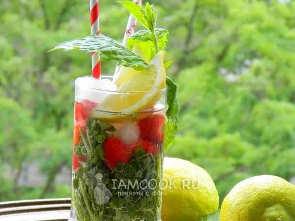 Фото готового блюда: Клубничный мохито, безалкогольный