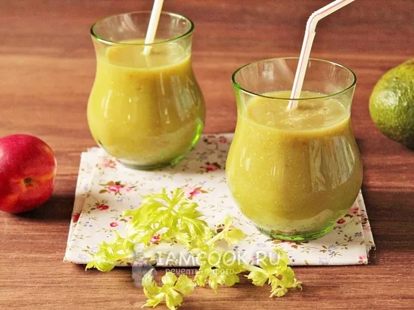 Фото блюда: Смузи с авокадо и сельдереем