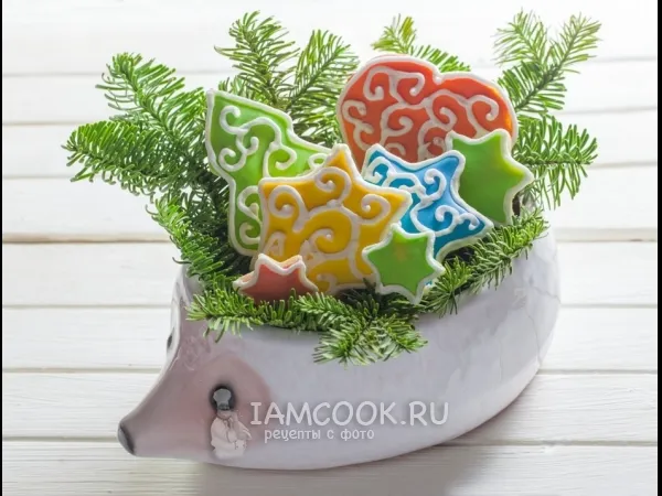 Фото готового блюда: Рождественское печенье с глазурью