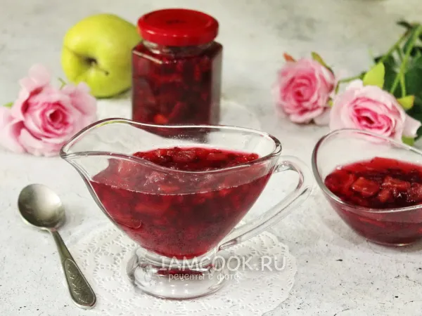 Фото блюда: Варенье из яблок и красной смородины на зиму