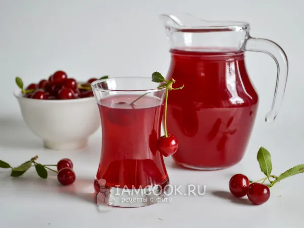 Фото блюда: Компот из вишни с мелиссой