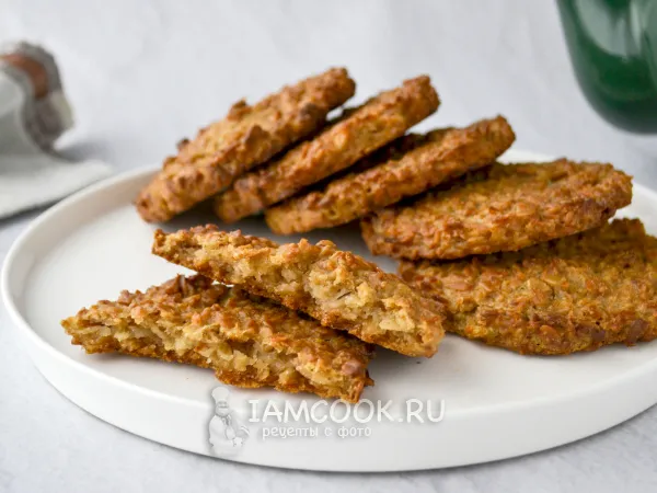 Фото готового блюда: Постное печенье из овсяных хлопьев